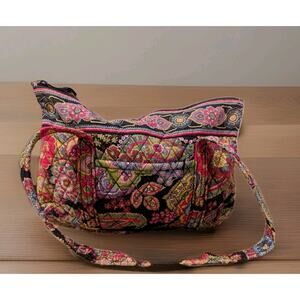 Vera Bradley Shoulder Zip Tote Hand Bag Symphony In Hue Large Retired Pattern